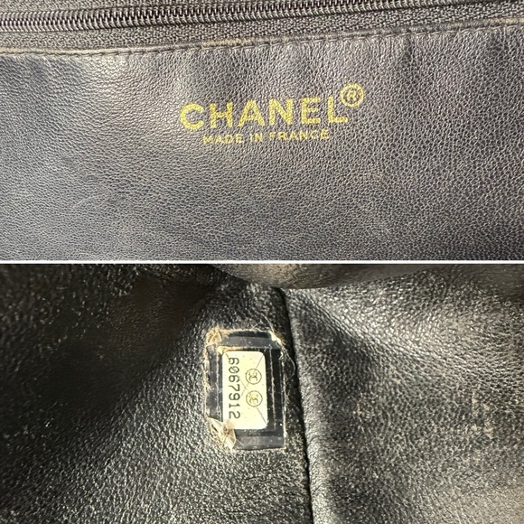 Authentic CHANEL large tote bag black leather - Picture 15 of 16